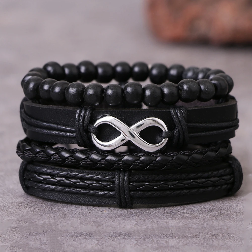 IFMIA Steampunk 4pcs/ Set Adjustable Pu Leather Bracelets Men Braided Bangle Tree of Life Beaded Charm Bracelet Hip Hop Jewelry
IFMIA Steampunk 4pcs/ Set Adjustable Pu Leather Bracelets Men Braided Bangle Tree of Life Beaded Charm Bracelet Hip Hop Jewelry