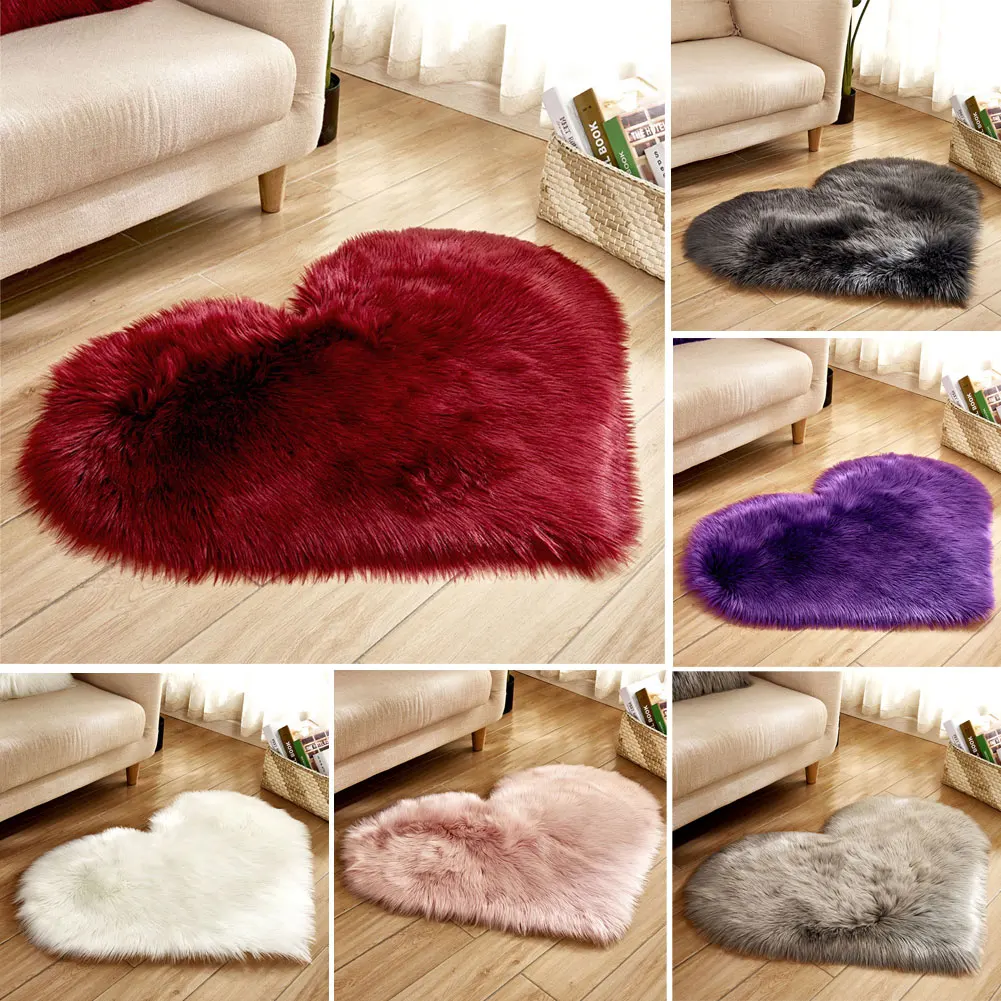 Artificial Wool Sheepskin Baby Room Bedroom Soft Area Mat Long Hairy Rug Blue White Pink Shaggy Carpet Love Heart Shape Fur Rugs
Artificial Wool Sheepskin Baby Room Bedroom Soft Area Mat Long Hairy Rug Blue White Pink Shaggy Carpet Love Heart Shape Fur Rugs