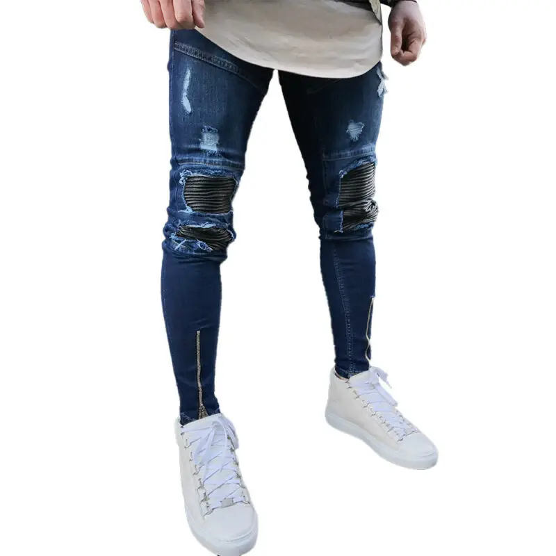 Men Trousers Bottoms Scratched Fashion Casual 2021 Summer Man's Ripped Frayed Skinny Jeans Pants Slim Zip Distressed Denim
Men Trousers Bottoms Scratched Fashion Casual 2021 Summer Man's Ripped Frayed Skinny Jeans Pants Slim Zip Distressed Denim