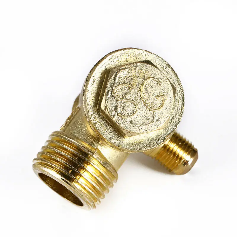 1pc Air Compressor Check Valve Air Compressor 3-Port Brass Male Threaded Check Valve Connector Tool Replacement Check Valve
1pc Air Compressor Check Valve Air Compressor 3-Port Brass Male Threaded Check Valve Connector Tool Replacement Check Valve