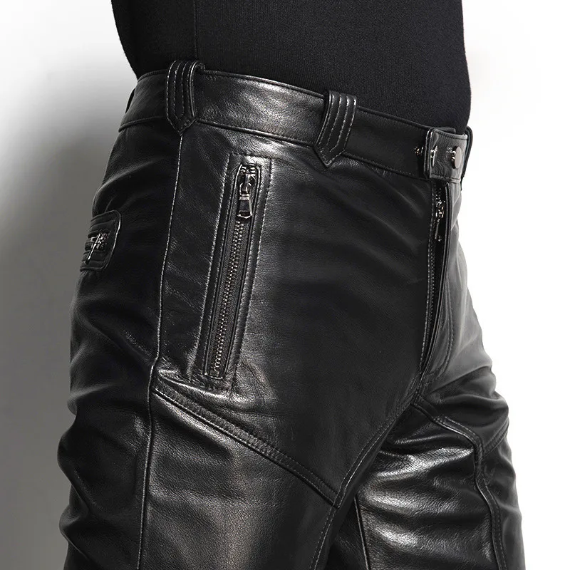 Italy 2020 New Men Motor Biker Skinny Pants Luxury Genuine Leather Slim Fit Motorcycle Male Trousers Black Rock Pantalon Hombre
Italy 2020 New Men Motor Biker Skinny Pants Luxury Genuine Leather Slim Fit Motorcycle Male Trousers Black Rock Pantalon Hombre