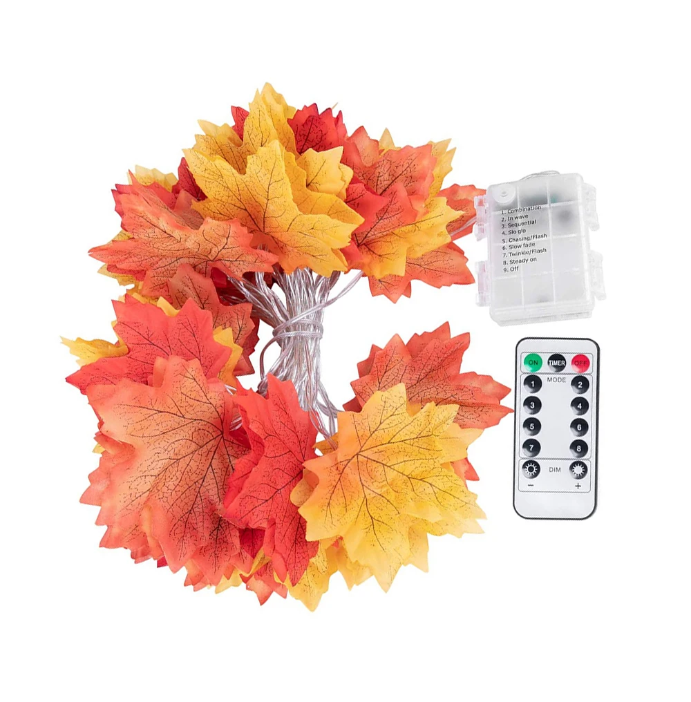 10M 100leds 8Modes Maple Leaves Garland Fairy String Lights Outdoor Christmas Garland for Party Thanksgiving Day Decor Lights
10M 100leds 8Modes Maple Leaves Garland Fairy String Lights Outdoor Christmas Garland for Party Thanksgiving Day Decor Lights