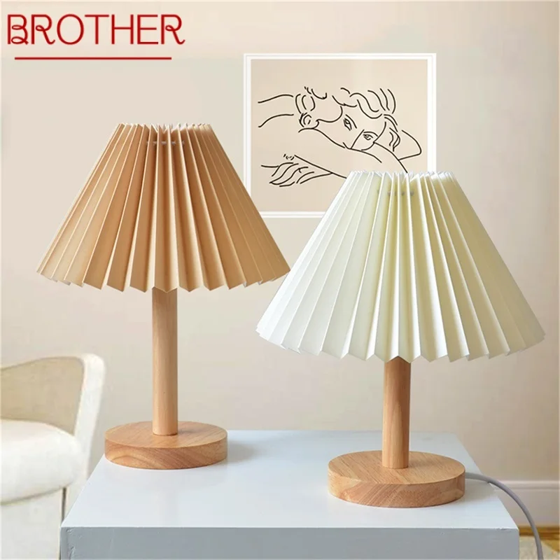 BROTHER Creative Pleated Table Lamp Contemporary Wood Desk Light LED for Home Bedroom Decoration
BROTHER Creative Pleated Table Lamp Contemporary Wood Desk Light LED for Home Bedroom Decoration