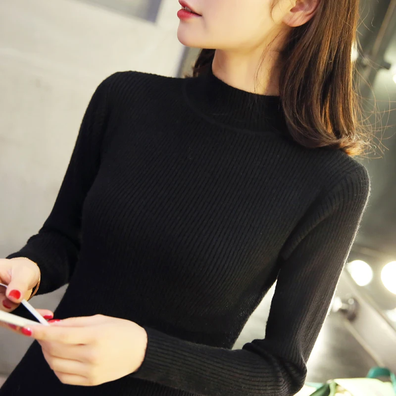 2020 Slim dress half thickened turtleneck sweater sleeve head short sleeved shirt and tight knit female.
2020 Slim dress half thickened turtleneck sweater sleeve head short sleeved shirt and tight knit female.