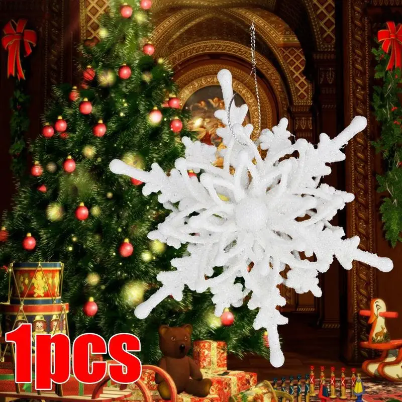 

1 шт. трехмерная подвеска в виде снежинки, украшения для рождественской елки, «сделай сам», Санта, новый год, Рождество, праздник, вечеринка, т...