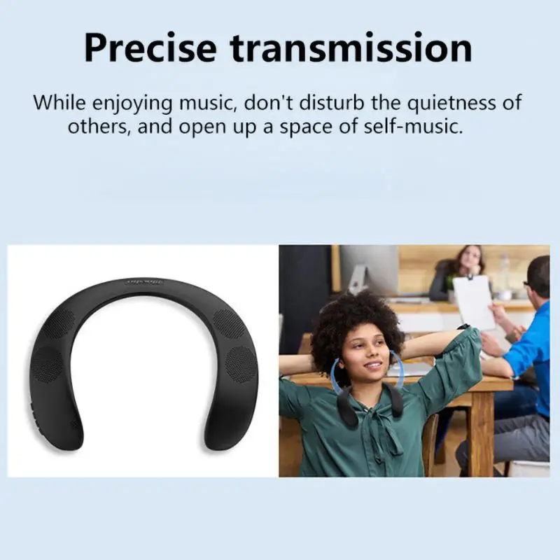 Wireless Bluetooth Neck-mounted Speaker Wireless Speaker With Bass FM Radio SD Card Slot With Microphone For Sports Games
Wireless Bluetooth Neck-mounted Speaker Wireless Speaker With Bass FM Radio SD Card Slot With Microphone For Sports Games