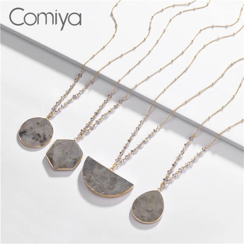 Comiya Модные Винтажные амулеты из цинкового сплава стеклянные большие ожерелья