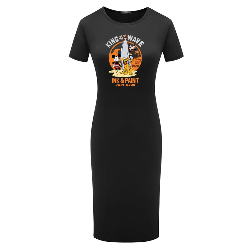 Women Pencil Sexy Dress Mickey Mouse & Donald Duck Print Dresses O-Neck Short Sleeve Robe Femme Casual Vestido Summer Kawaii
Women Pencil Sexy Dress Mickey Mouse & Donald Duck Print Dresses O-Neck Short Sleeve Robe Femme Casual Vestido Summer Kawaii