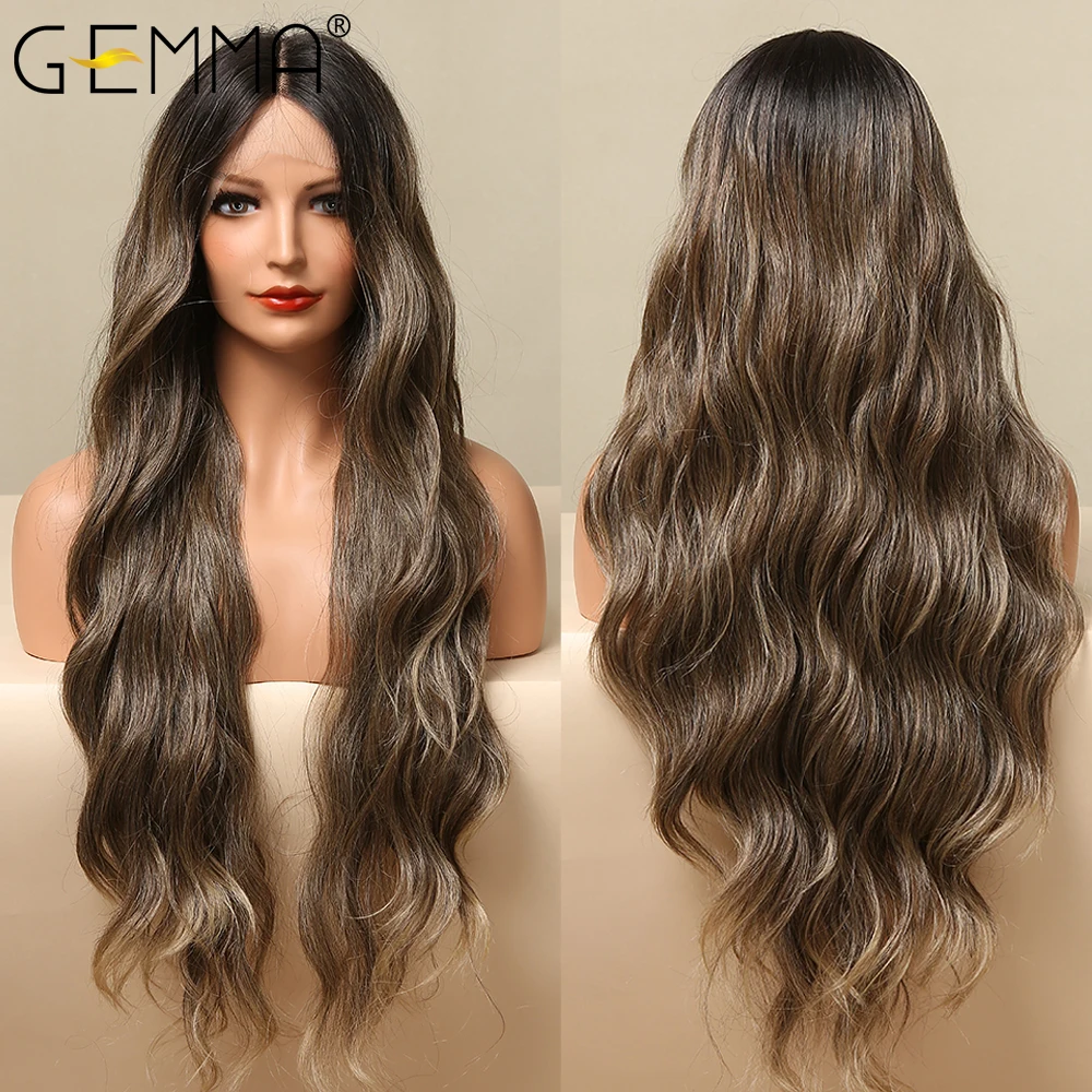 GEMMA Long Body Wave Ombre Black Brown Synthetic Lace Wigs for Women Middle Part Daily Lace Frontal Wigs Heat Resistant Fiber
GEMMA Long Body Wave Ombre Black Brown Synthetic Lace Wigs for Women Middle Part Daily Lace Frontal Wigs Heat Resistant Fiber