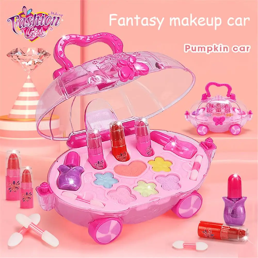 Safe Princess Cart Shape Girls Makeup Box Kids Cosmetics Make up Set Washable Beauty Baby Lipstick Eyeshadow Birthday Gift Toys
Safe Princess Cart Shape Girls Makeup Box Kids Cosmetics Make up Set Washable Beauty Baby Lipstick Eyeshadow Birthday Gift Toys