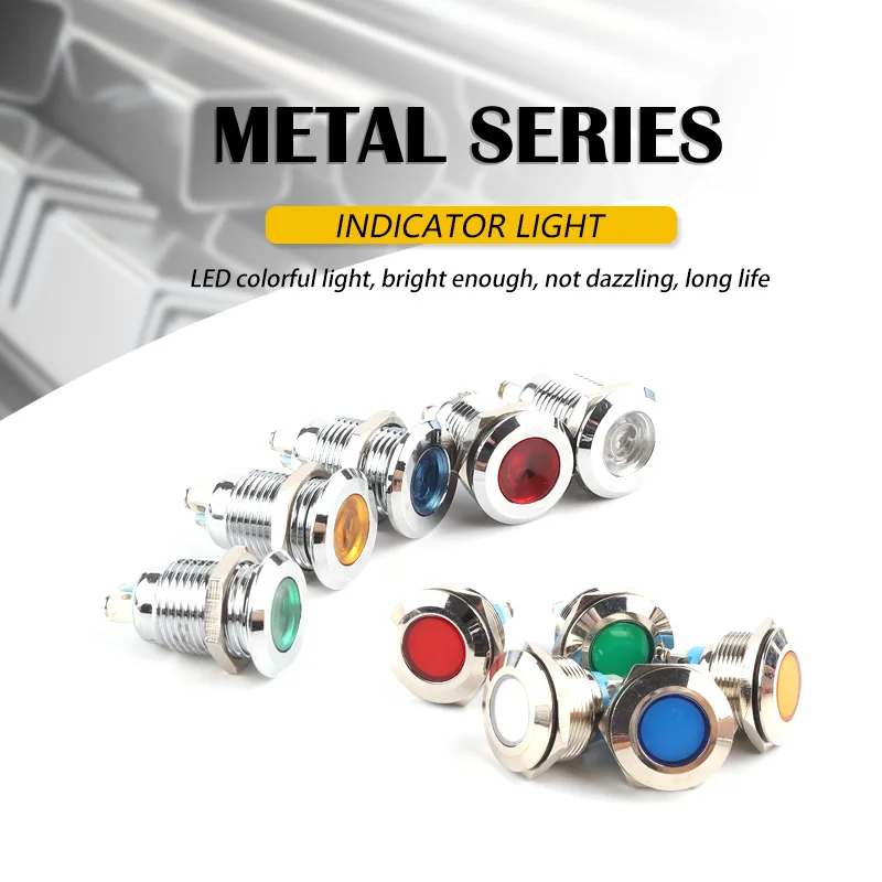 12/16/19/22mm Metal LED Indicator Light 3V 6V 12V 24V 220V Red Yellow Blue Green White Pilot Waterproof Signal Lamp with Screw
12/16/19/22mm Metal LED Indicator Light 3V 6V 12V 24V 220V Red Yellow Blue Green White Pilot Waterproof Signal Lamp with Screw