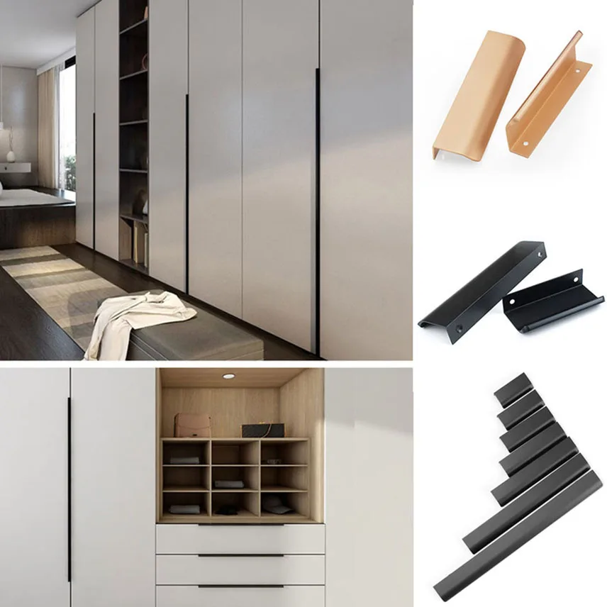 Modern Cabinet Handles Alloy Wardrobes Knobs for Furniture Black Pull Chic Handle Hidden Drawer Knobs Hardware
Modern Cabinet Handles Alloy Wardrobes Knobs for Furniture Black Pull Chic Handle Hidden Drawer Knobs Hardware