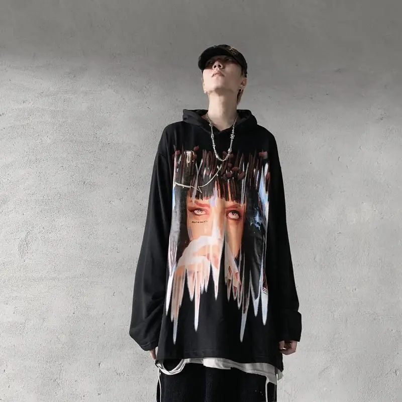 Retro Gothic Style Hoodies Men Harajuku Streetwear Portrait Print Hooded Sweater Male Lethargic Hip-hop Grunge Oversized Hoodie
Retro Gothic Style Hoodies Men Harajuku Streetwear Portrait Print Hooded Sweater Male Lethargic Hip-hop Grunge Oversized Hoodie