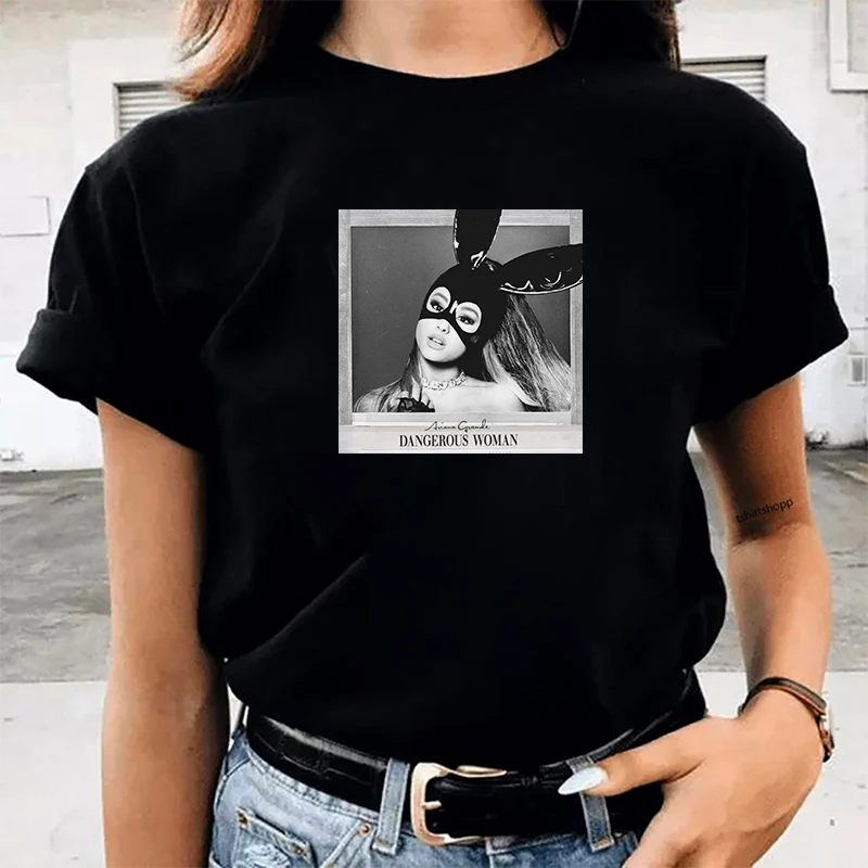 Women Girls Tshirts Hot Pop Singer Ariana Grande T-shirts Tops Short Sleeve Kpop White Tee Oversize Streetwear Camisetas Mujer
Women Girls Tshirts Hot Pop Singer Ariana Grande T-shirts Tops Short Sleeve Kpop White Tee Oversize Streetwear Camisetas Mujer