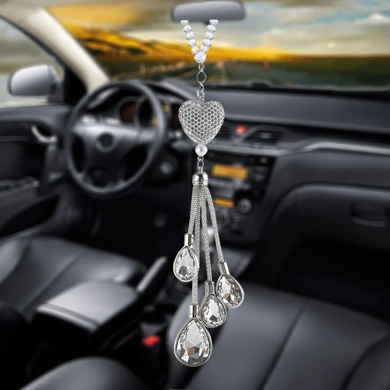 Crystal Bling Heart Shaped Lucky Hanging Interior Ornament Pendant Car Rear View Mirror Charms Car Decoration Auto Accessories
Crystal Bling Heart Shaped Lucky Hanging Interior Ornament Pendant Car Rear View Mirror Charms Car Decoration Auto Accessories