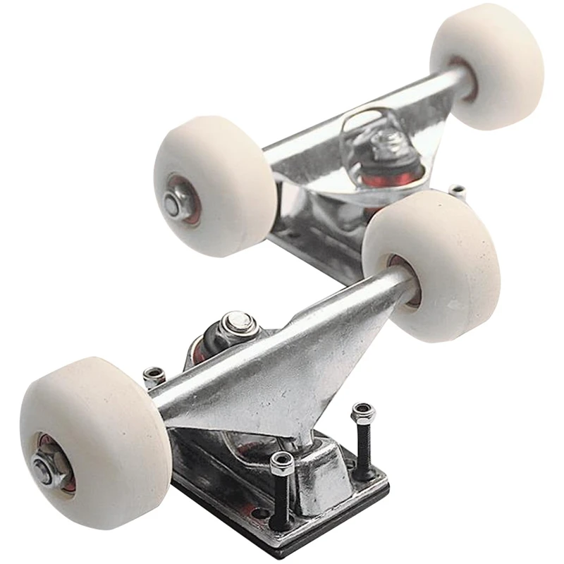 2 Sets Skate Board Wheels Aluminum Alloy Skateboard Trucks Rubber Four-Wheel Longboard Parts Mini Cruiser
2 Sets Skate Board Wheels Aluminum Alloy Skateboard Trucks Rubber Four-Wheel Longboard Parts Mini Cruiser