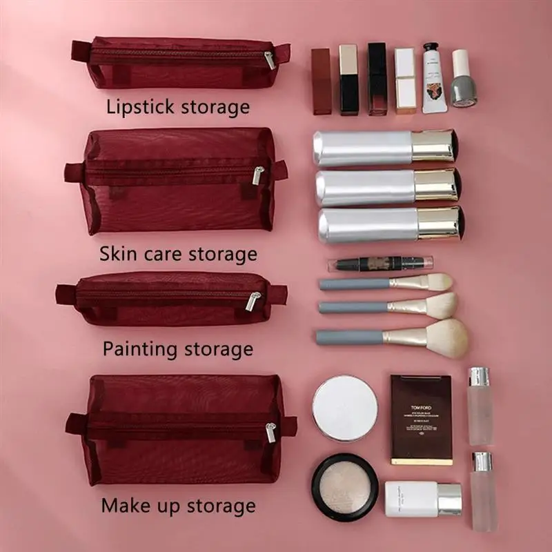 Foldable Cosmetic Bag 4 in 1 Portable Large-Capacity Detachable Makeup Bag Cosmetic Storage Toilet Bag for Women and Girls 
Foldable Cosmetic Bag 4 in 1 Portable Large-Capacity Detachable Makeup Bag Cosmetic Storage Toilet Bag for Women and Girls