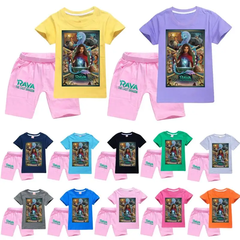 Girls Boys Summer Set Raya and The Last Dragon Kids Sports T shirt +Pants 2-piece set Baby Clothing Comfortable outfits Pyjamas
Girls Boys Summer Set Raya and The Last Dragon Kids Sports T shirt +Pants 2-piece set Baby Clothing Comfortable outfits Pyjamas