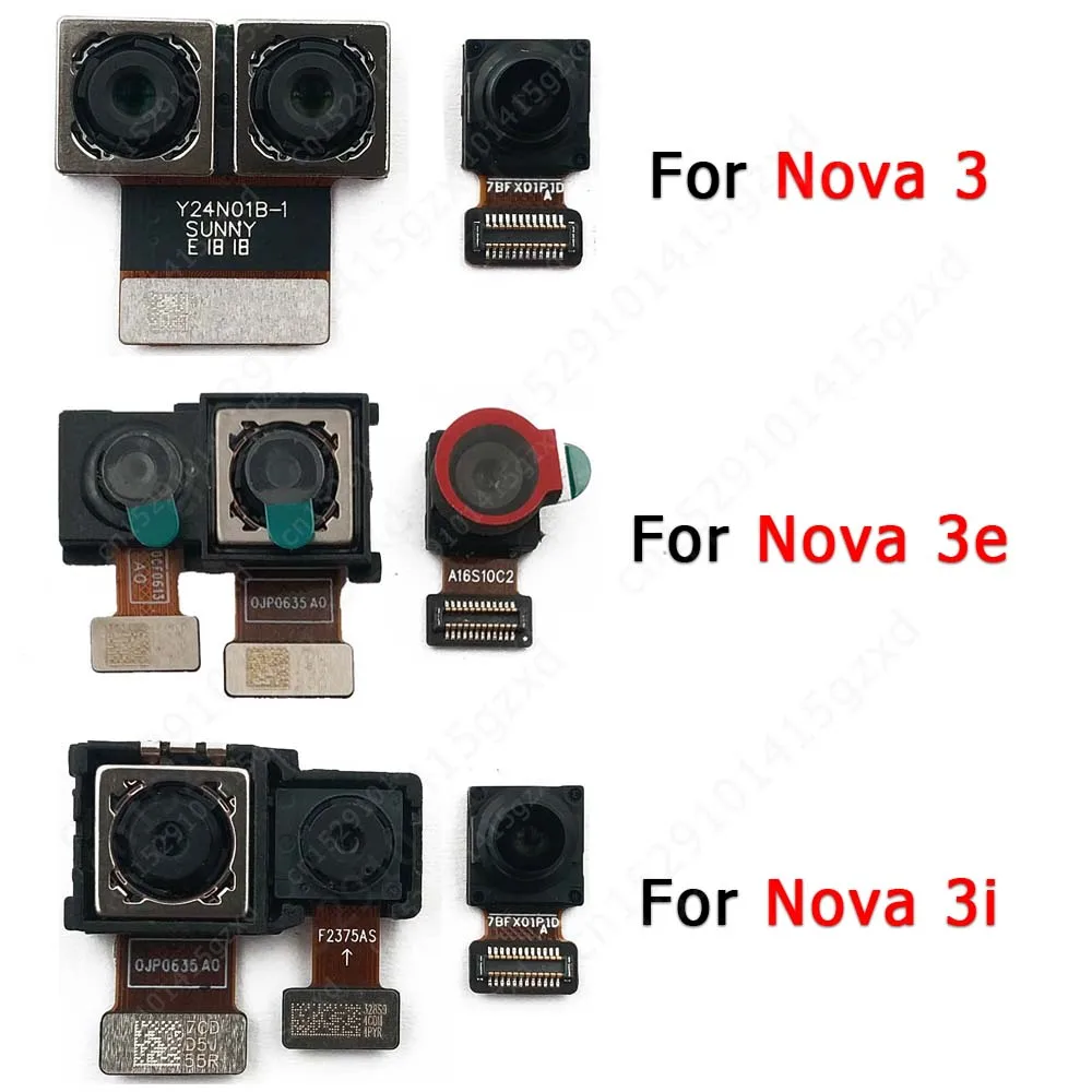 

Оригинальная передняя и задняя камера для Huawei Nova 3e, 3, 3i, селфи, фронтальная, задняя сторона, маленький Модуль задней камеры, запасные части дл...