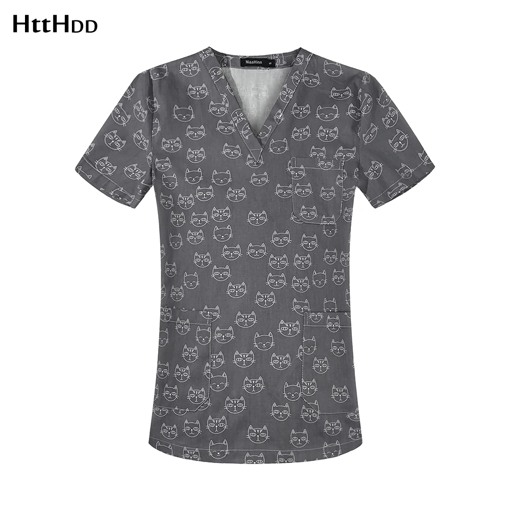 Beautician comfortable breathable unisex uniform cotton lab top ladies pet cartoon print scrub dustproof men scrub work clothes
Beautician comfortable breathable unisex uniform cotton lab top ladies pet cartoon print scrub dustproof men scrub work clothes