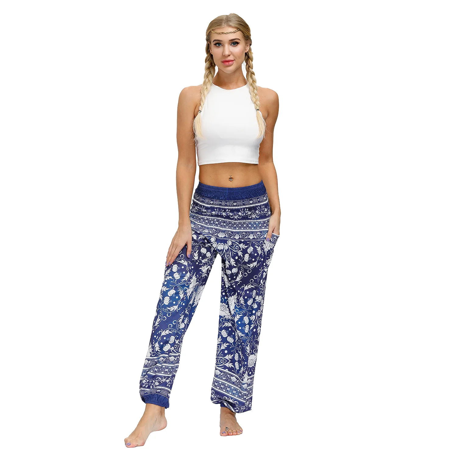 Women's Harem Yoga Pants Hippie Bohemian Pajamas Leisure Beach Pants Loose and Comfortable Cycling Sports Pants
Women's Harem Yoga Pants Hippie Bohemian Pajamas Leisure Beach Pants Loose and Comfortable Cycling Sports Pants