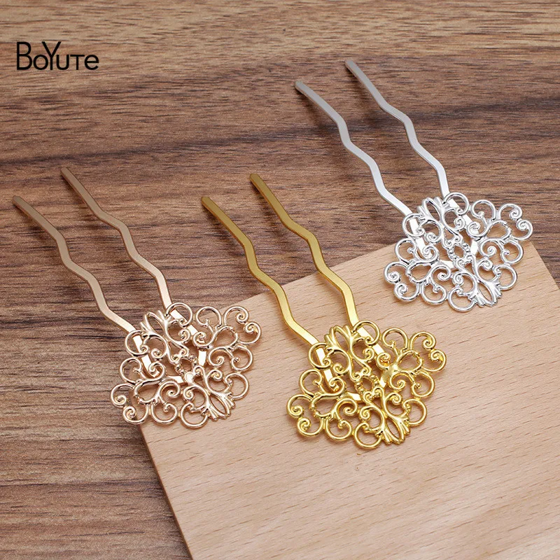 Филигранные цветочные аксессуары для волос BoYuTe (10 шт./лот) 30*37 мм «сделай сам», винтажная вилка для волос, шпильки, ювелирные материалы 
Филигранные цветочные аксессуары для волос BoYuTe (10 шт./лот) 30*37 мм «сделай сам», винтажная вилка для волос, шпильки, ювелирные материалы