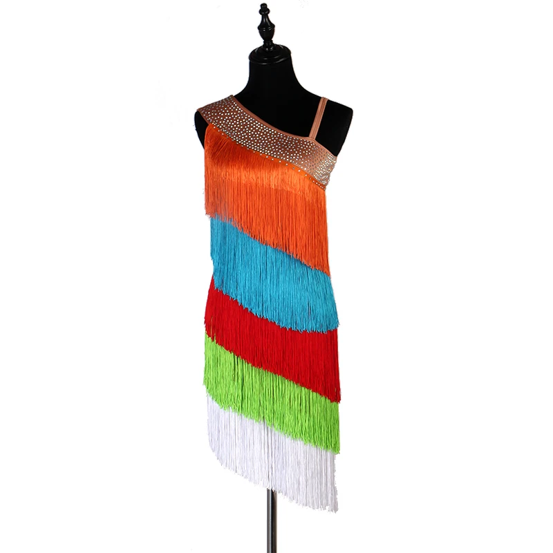 New Latin Dance Dresses Women's Training / Performance Spandex Tassel / Crystals / Rhinestones Sleeveless Natural Dress
New Latin Dance Dresses Women's Training / Performance Spandex Tassel / Crystals / Rhinestones Sleeveless Natural Dress
