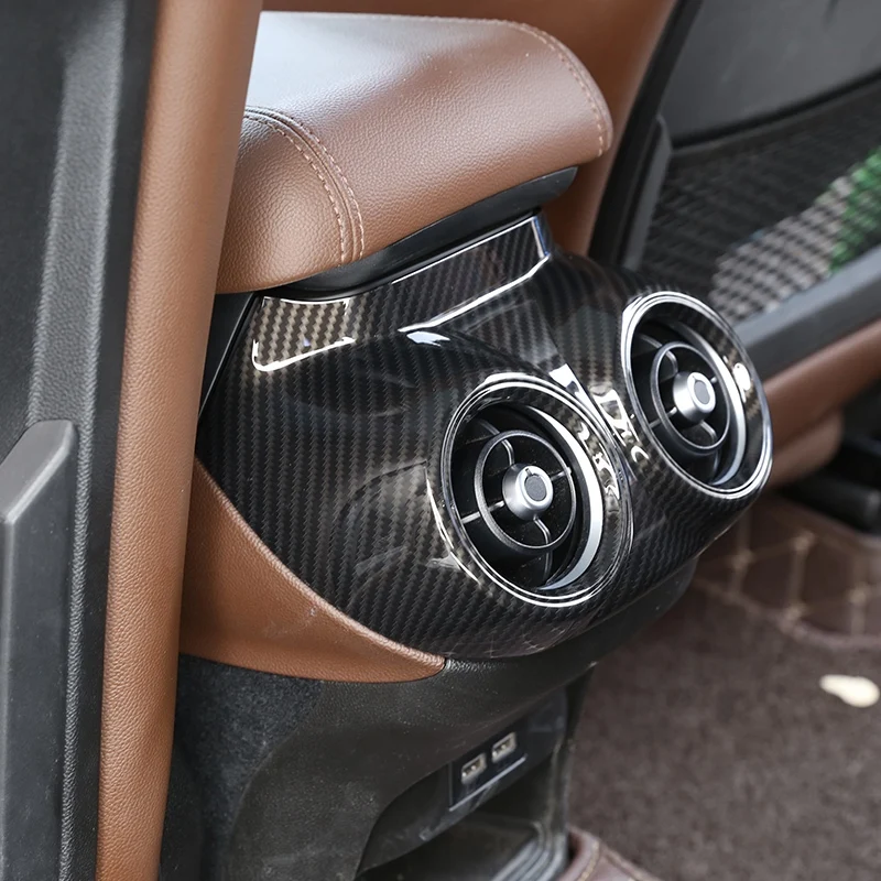 Для Alfa Romeo Stelvio 2017 2018 углеродное волокно стиль ABS Задняя Крышка