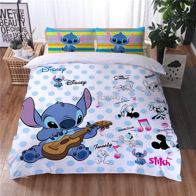 New Stitch Mickey Mouse Minnie Mouse Character Cute Bedding Set Duvet Cover Pillowcase Adult Children Home Decor 2/3pcs Bed Sets
New Stitch Mickey Mouse Minnie Mouse Character Cute Bedding Set Duvet Cover Pillowcase Adult Children Home Decor 2/3pcs Bed Sets