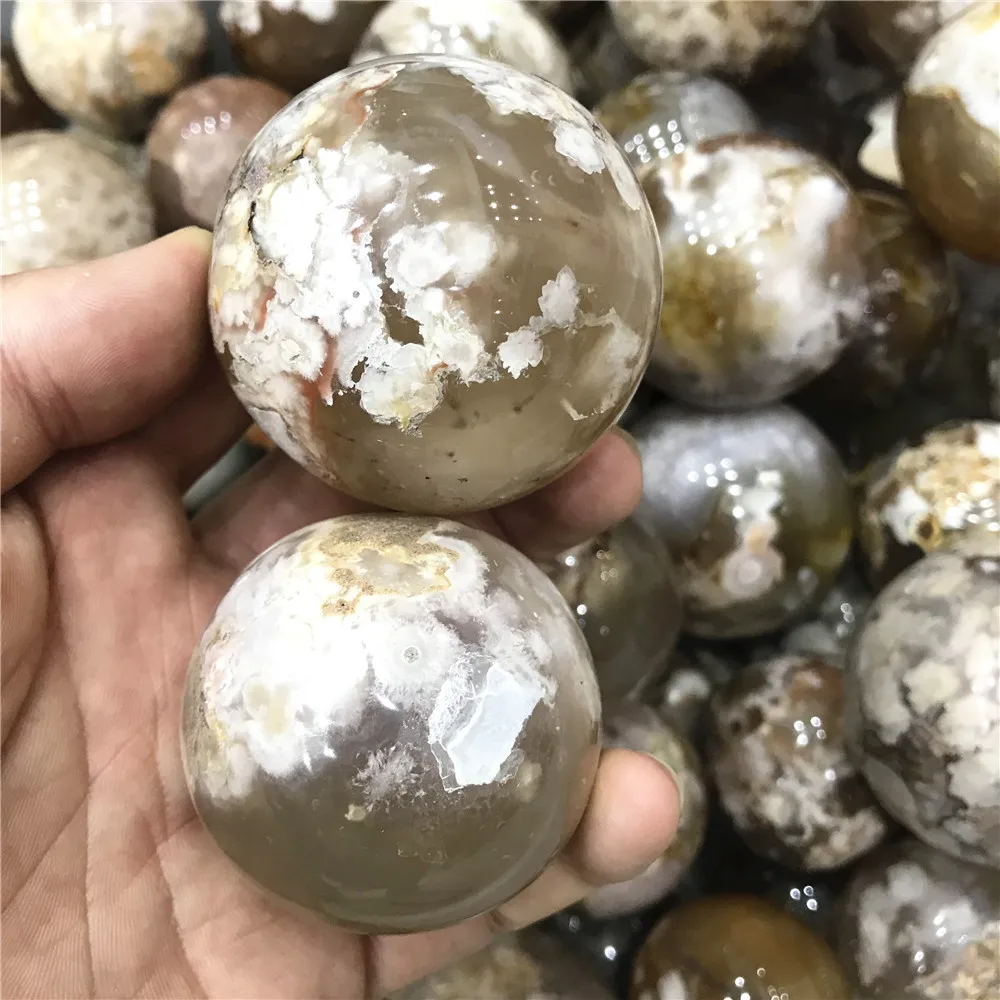 40-65mm 1pcs High Quality Natural Texture Agate Flower Gemstone Sphere cherry blossom Gemstones Balls For Healing Decoration
40-65mm 1pcs High Quality Natural Texture Agate Flower Gemstone Sphere cherry blossom Gemstones Balls For Healing Decoration