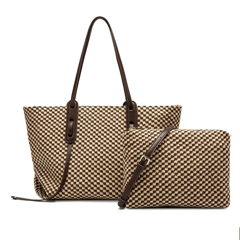 Winter 2021 Woolen Large Women Shoulder Bags Luxury Houndstooth Tote Bag With Small Bag 2 In 1 Female Handbags Warm Shopper Bags
Winter 2021 Woolen Large Women Shoulder Bags Luxury Houndstooth Tote Bag With Small Bag 2 In 1 Female Handbags Warm Shopper Bags