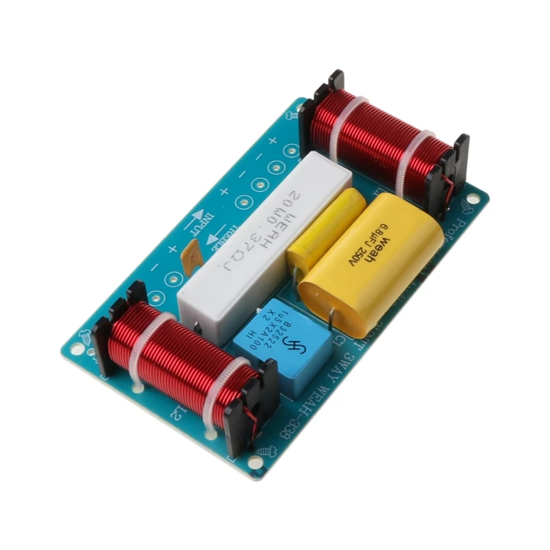P82F WEAH-338 3 Way 120W Speaker Audio Frequency Divider High Medium Low Loudspeaker Crossover Filter
P82F WEAH-338 3 Way 120W Speaker Audio Frequency Divider High Medium Low Loudspeaker Crossover Filter