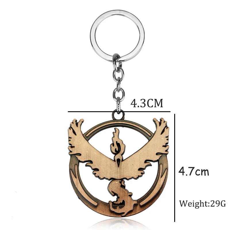 ZXMJ Tag keychain Anime cartoon Three sacred birds key chains Team Valor Mystic Instinct Logo Bead for man women gift
ZXMJ Tag keychain Anime cartoon Three sacred birds key chains Team Valor Mystic Instinct Logo Bead for man women gift