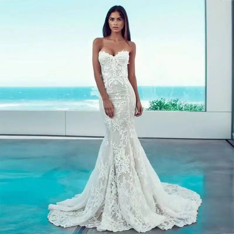 Ladies Evening Dress Costume 2021 New Style Fashion Lace Tube Top Wedding Dress Sexy Woman Banquet Fashion Long Skirt WE122
Ladies Evening Dress Costume 2021 New Style Fashion Lace Tube Top Wedding Dress Sexy Woman Banquet Fashion Long Skirt WE122