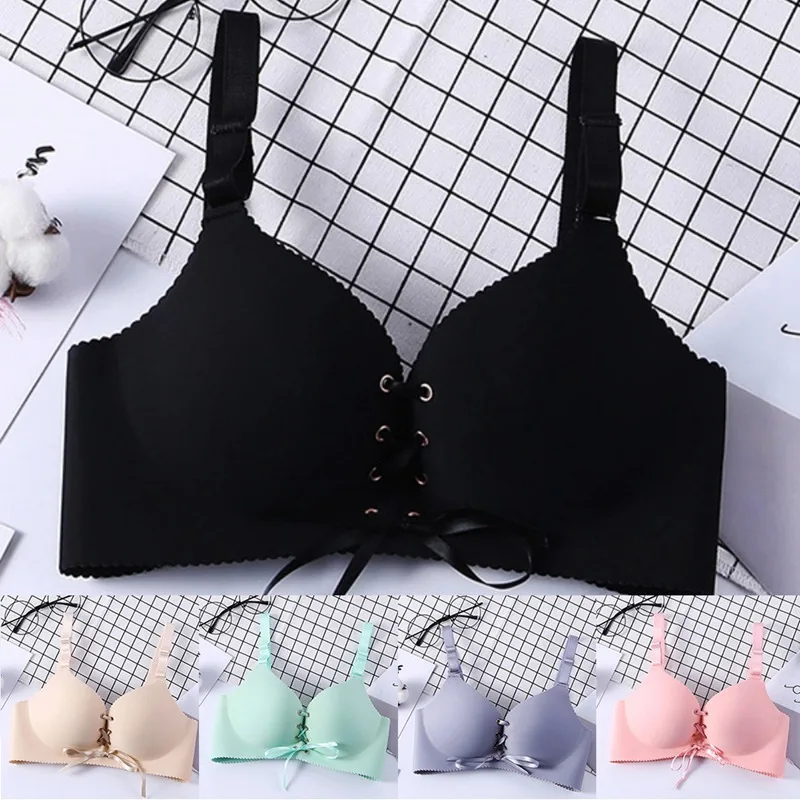 Fashion Women Lace Up Bras Sexy Seamless Push Up Bras Brassiere Gather Adjustable Intimates x
Fashion Women Lace Up Bras Sexy Seamless Push Up Bras Brassiere Gather Adjustable Intimates x