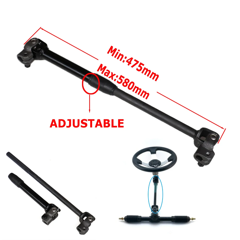 475mm-580mm 30T Adjustable Steering Knuckle Power Gear Shaft Rack Pinion U joints Shaft Rod For UTV QUAD ATV 4 wheel spare parts
475mm-580mm 30T Adjustable Steering Knuckle Power Gear Shaft Rack Pinion U joints Shaft Rod For UTV QUAD ATV 4 wheel spare parts