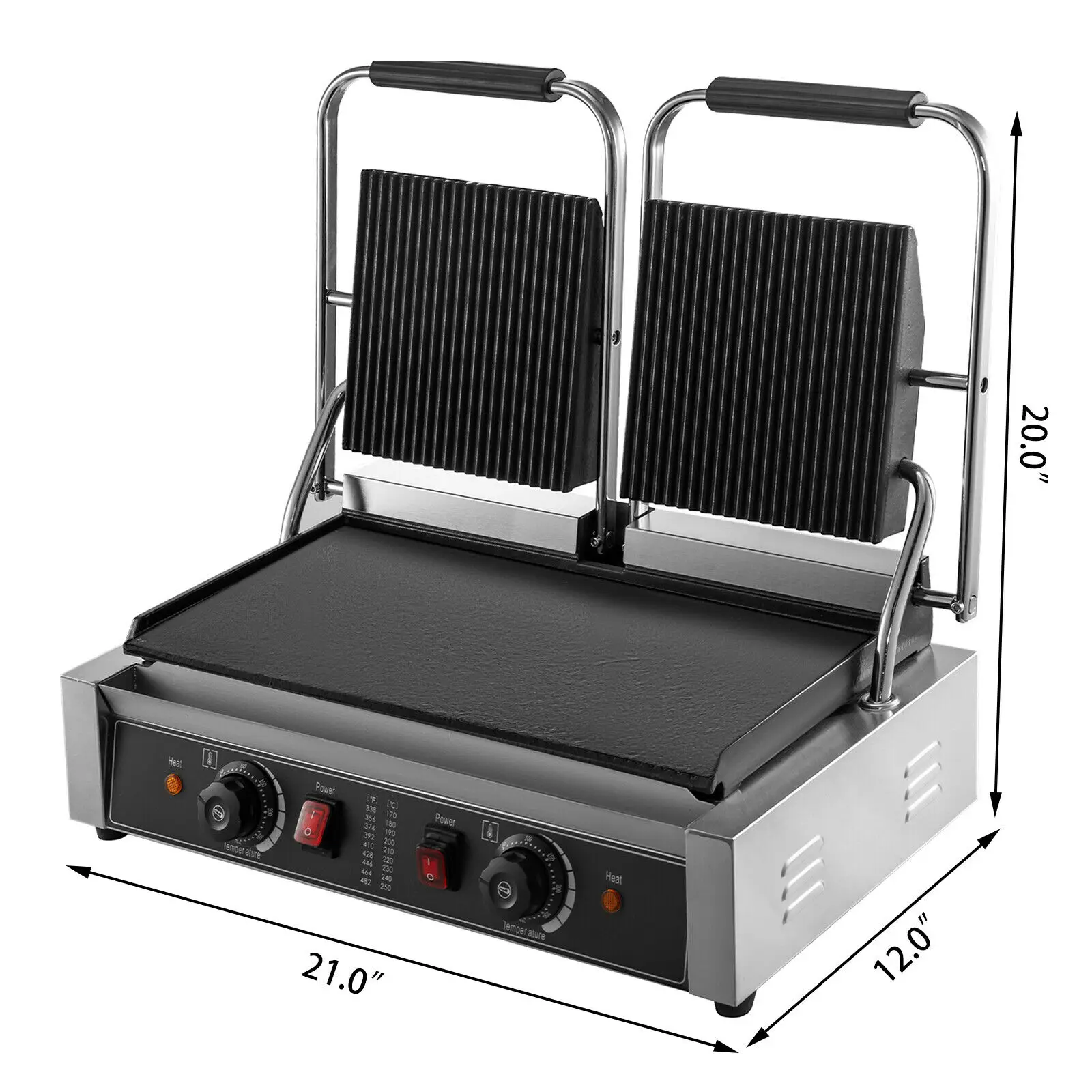 VEVOR Single/Double Heads Electric Griddle Fryer Pan Sandwich Press Grill Maker Roaster BBQ Kitchen Cooking for Home Commercial
VEVOR Single/Double Heads Electric Griddle Fryer Pan Sandwich Press Grill Maker Roaster BBQ Kitchen Cooking for Home Commercial