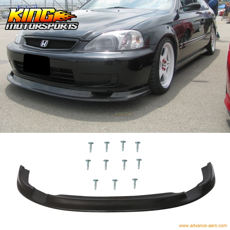 Подходит для 99-00 Honda Civic First EK Molding JDM Flugel передний бампер губ США Бесплатная