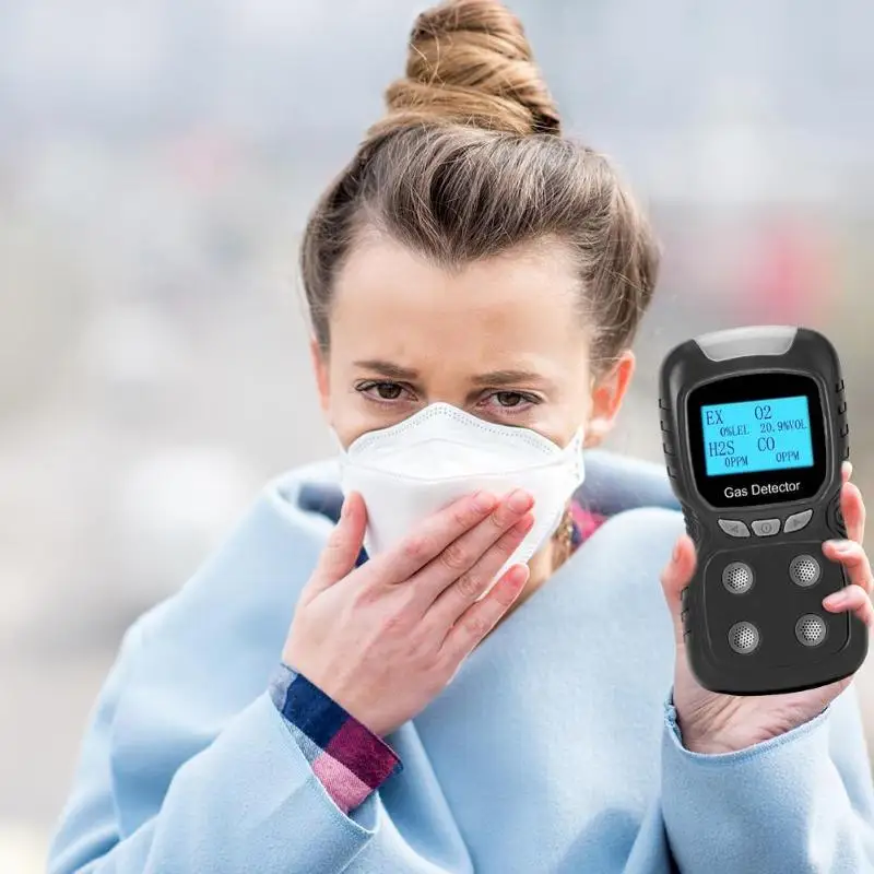4-in-1 Combustible Gas Detection Hazardous Gas Detector Handheld Portable
4-in-1 Combustible Gas Detection Hazardous Gas Detector Handheld Portable