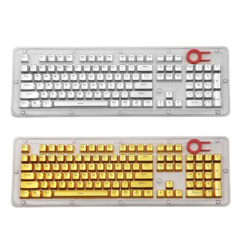 104 Keys PBT Metal Coating Painted Backlit Shot Keycaps for Mechanical Keyboard Cherry MX
104 Keys PBT Metal Coating Painted Backlit Shot Keycaps for Mechanical Keyboard Cherry MX