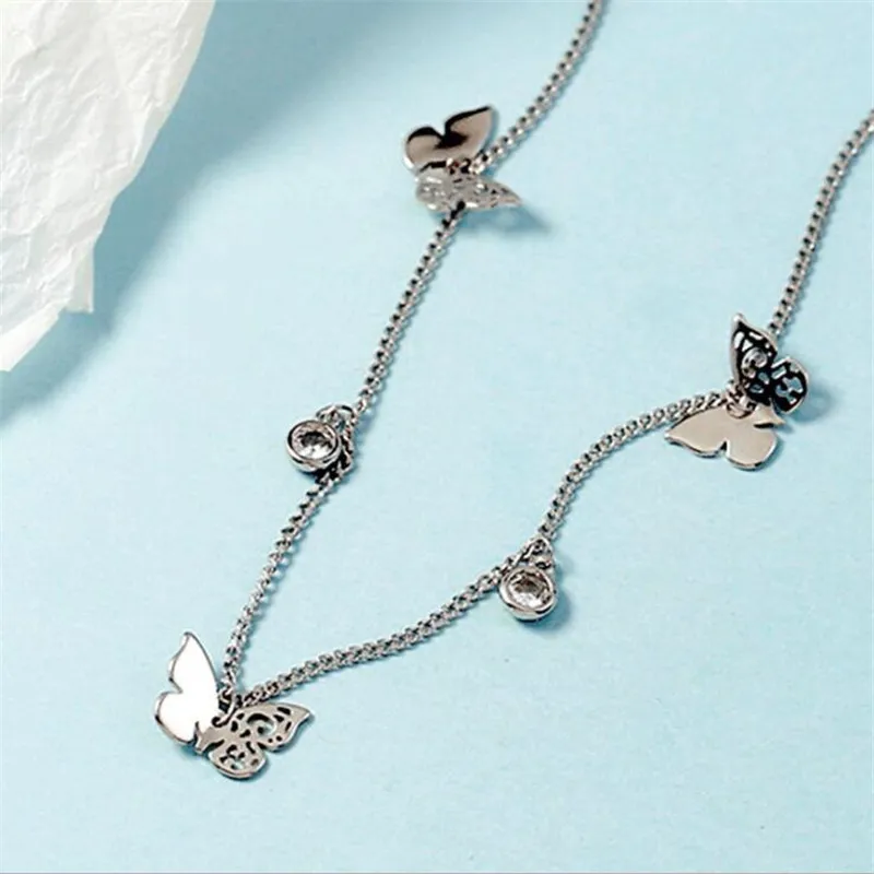 Trendy Silver Color Hollow Elegant Butterfly INS Zircon Pendant Clavicle Chain Vintage Jewelry Necklace for Women SN114
Trendy Silver Color Hollow Elegant Butterfly INS Zircon Pendant Clavicle Chain Vintage Jewelry Necklace for Women SN114