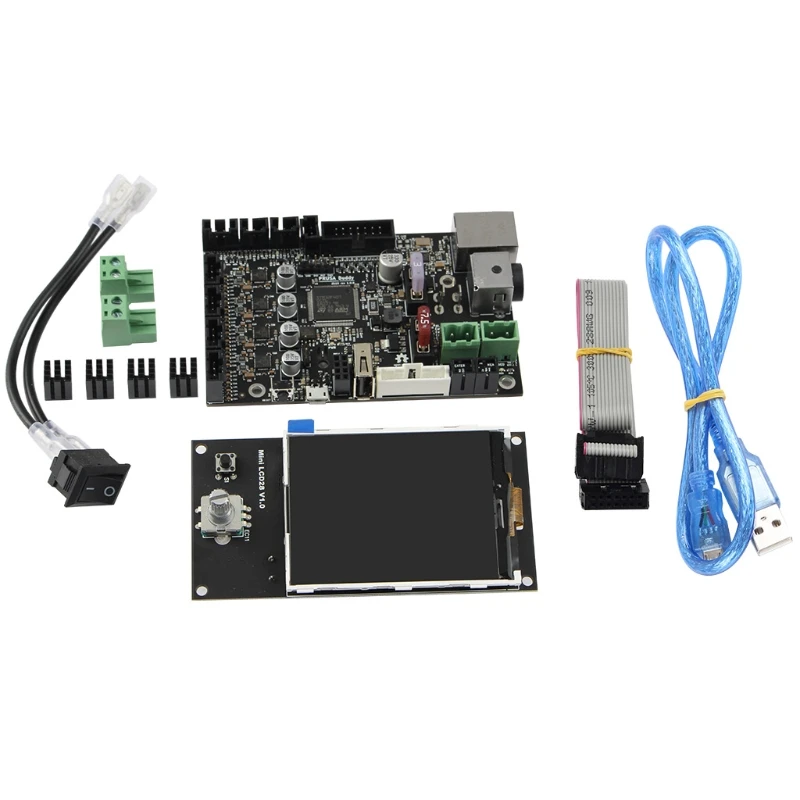 67JA клон Prusa Buddy плата управления интегрированный драйвер TMC2209 + мини LCD28 экран для 3D принтера запчасти материнская плата
67JA клон Prusa Buddy плата управления интегрированный драйвер TMC2209 + мини LCD28 экран для 3D принтера запчасти материнская плата