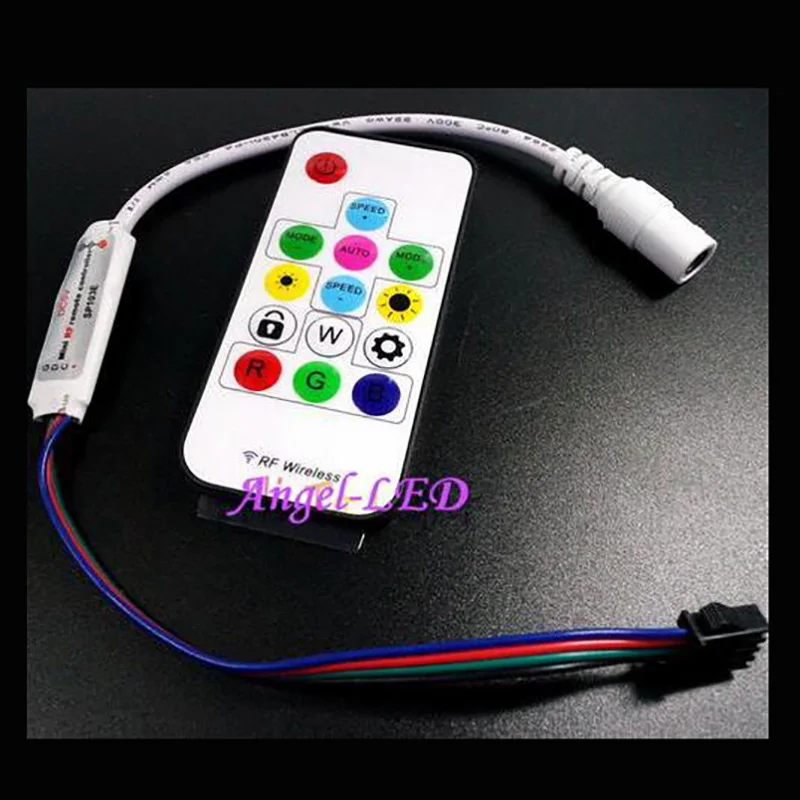 SP103E Mini Digital RGB LED Strip Controller With 14Key RF Wireless Remote 2048Pixels Work With DC5V WS2801 Pixel Strip
SP103E Mini Digital RGB LED Strip Controller With 14Key RF Wireless Remote 2048Pixels Work With DC5V WS2801 Pixel Strip