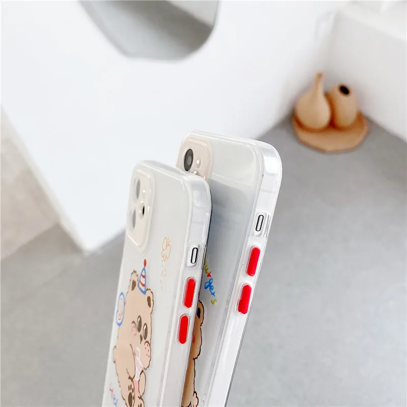 Cute Cartoon Bear Phone Case For iPhone 12 Mini 11 Pro Max XR XS Max 7 8 Plus X Side Printing Clear Back Cover Coque
Cute Cartoon Bear Phone Case For iPhone 12 Mini 11 Pro Max XR XS Max 7 8 Plus X Side Printing Clear Back Cover Coque