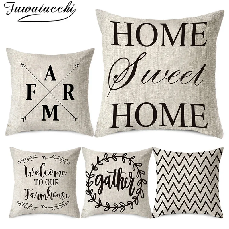 Fuwatacchi, льняная черная наволочка с надписью Home Love, чехлы для подушек с геометрических узором для домашнего кресла, дивана, декоративные навол...
Fuwatacchi, льняная черная наволочка с надписью Home Love, чехлы для подушек с геометрических узором для домашнего кресла, дивана, декоративные навол...