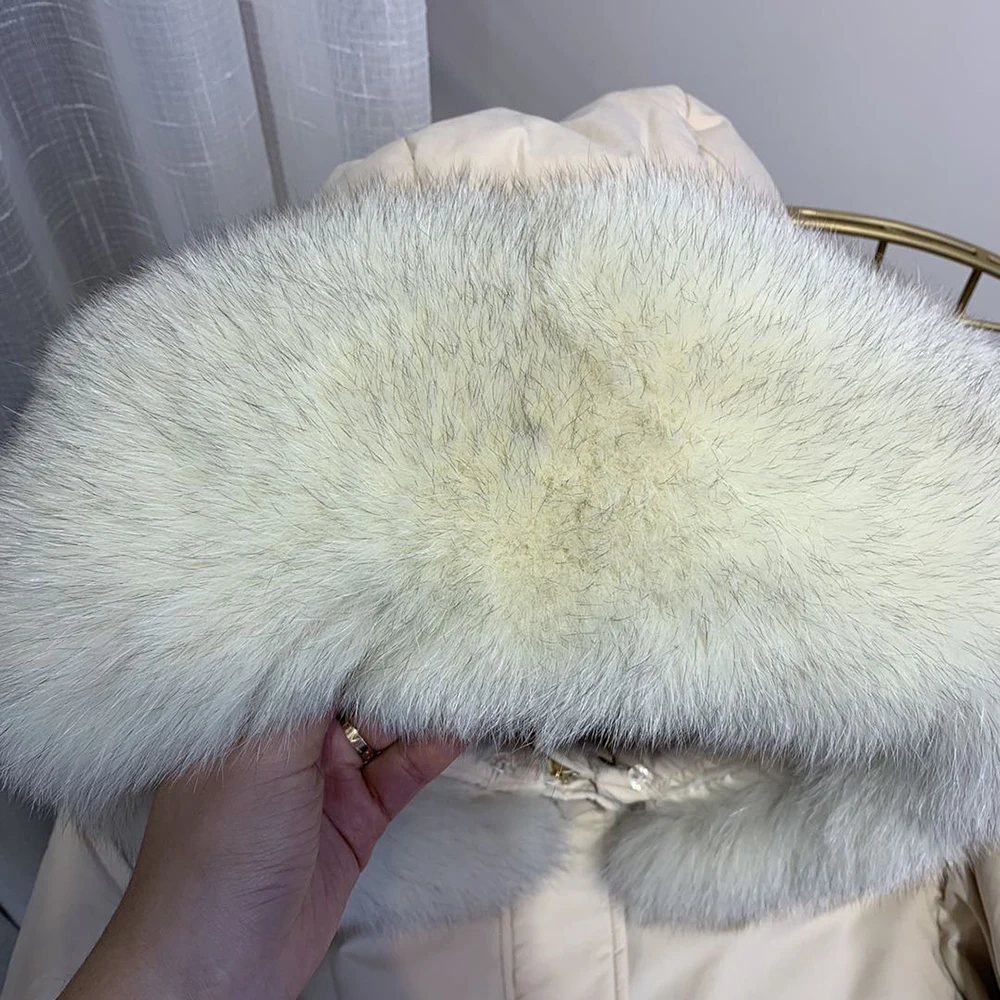 Women's Down Coat With Real Fox Fur Collar Fashion Long Style White Duck Down Luxury S7633
Women's Down Coat With Real Fox Fur Collar Fashion Long Style White Duck Down Luxury S7633