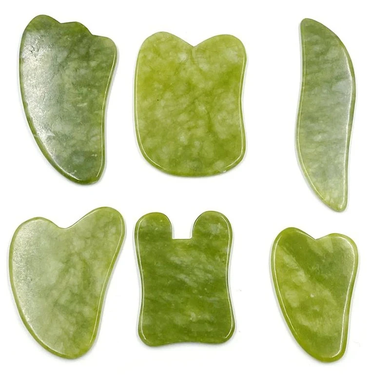 Green Natural Jade Guasha Scrapping Plate Massager Face Meridian Arm Massage Tool
Green Natural Jade Guasha Scrapping Plate Massager Face Meridian Arm Massage Tool