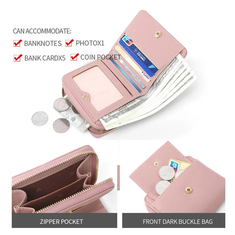 Weichen Brand Women Small Wallet Many Departments Purse Short Designed Ladies Coin Pocket With Card Holder | Багаж и сумки