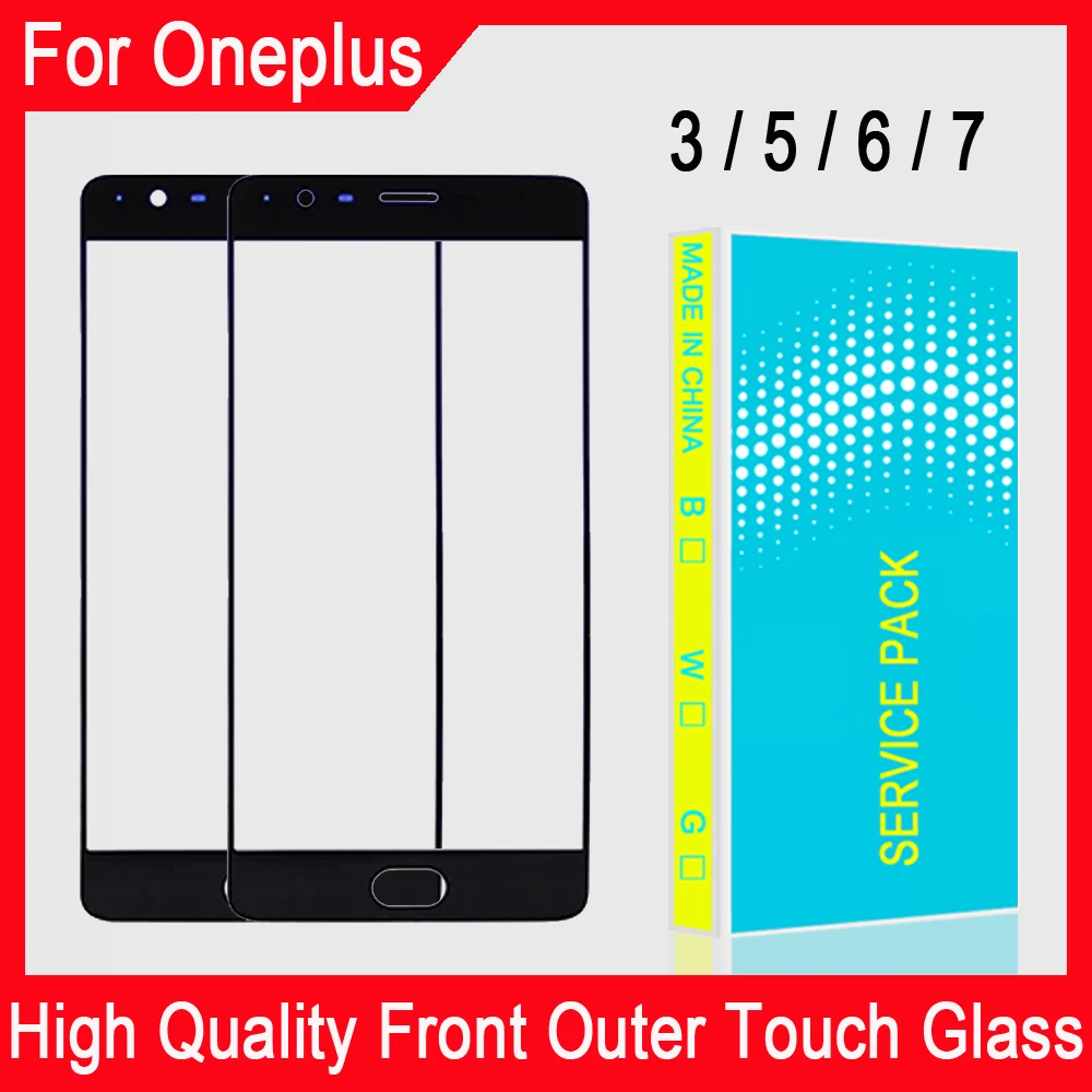 ЖК-дисплей сенсорная панель Переднее стекло для Oneplus 3 3T 5 5T 6 6T 7 7T Pro сенсорный