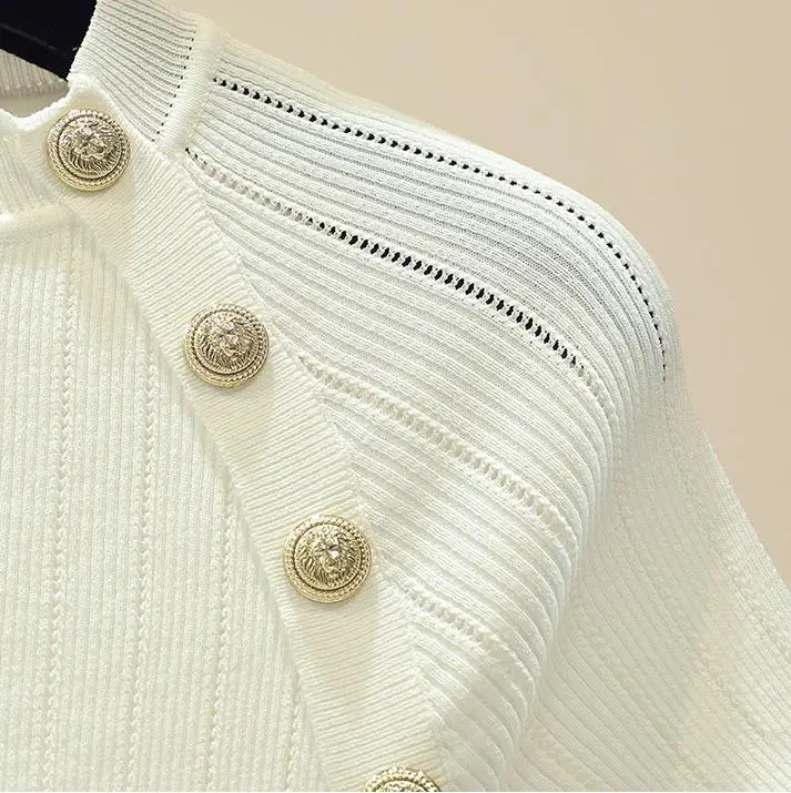 Sleeve Autumn Button Long Tops Women Solid Casual Korean Pull Femme Jumper Female Knitted Pullover Top
Sleeve Autumn Button Long Tops Women Solid Casual Korean Pull Femme Jumper Female Knitted Pullover Top